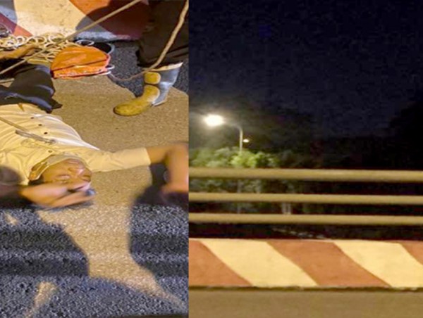 Công an huyện Quốc Oai cứu kịp thời thanh niên định nhảy cầu tự tử