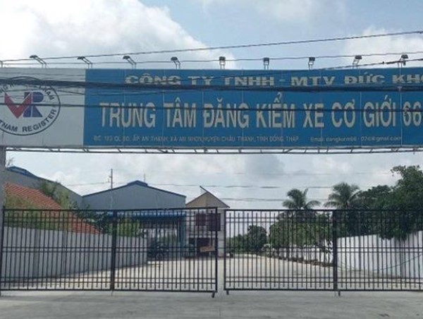 Đình chỉ một Trung tâm đăng kiểm xe cơ giới tư nhân ở Đồng Tháp