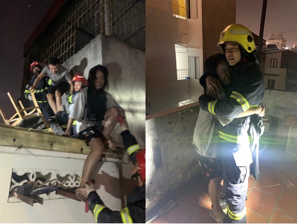 Giải cứu 11 người mắc kẹt trong đám cháy ngôi nhà 6  tầng 