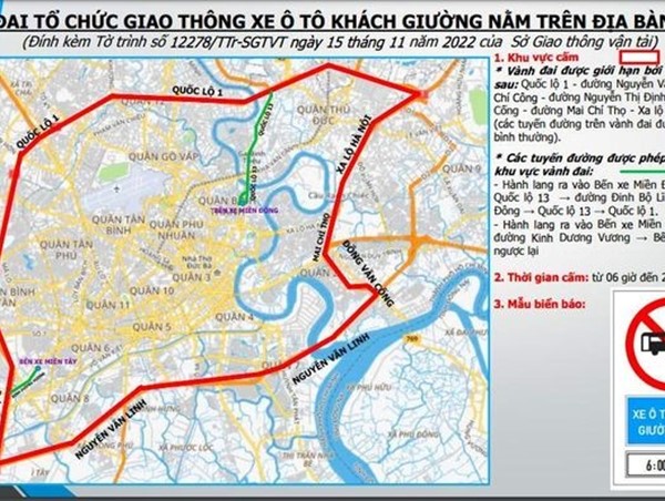 Đề xuất cấm xe giường nằm vào trung tâm TP Hồ Chí Minh 