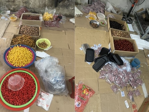 Phát hiện cơ sở sản xuất hoa quả khô, bánh kẹo Tết không đủ điều kiện an toàn thực phẩm