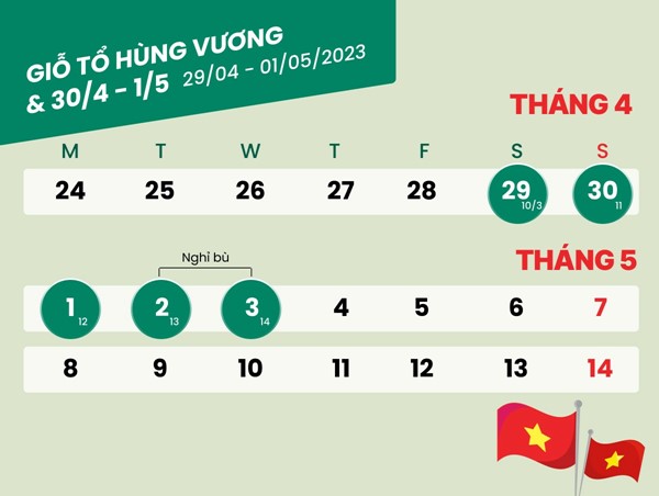 Người lao động được nghỉ 5 ngày dịp 30/4 và 1/5
