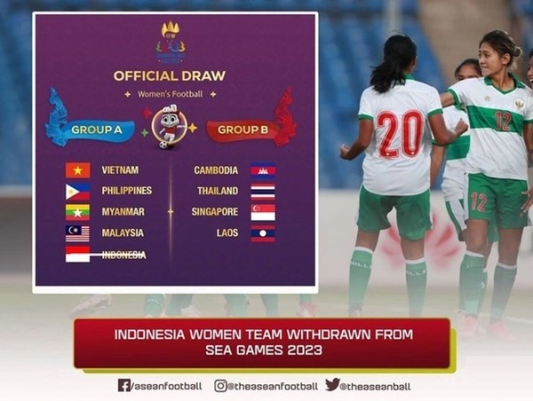 Bóng đá nữ SEA Games 32: Indonesia rút lui, bảng đấu của ĐT nữ Việt Nam còn lại 4 đội