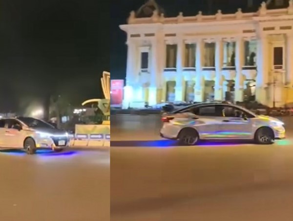 Triệu tập tài xế, tạm giữ ô tô "biểu diễn" drift trước Nhà hát Lớn Hà Nội