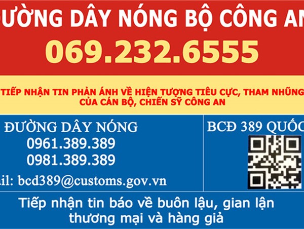 Đường dây nóng tiếp nhận phản ánh hiện tượng CBCS công an tiêu cực, tham nhũng