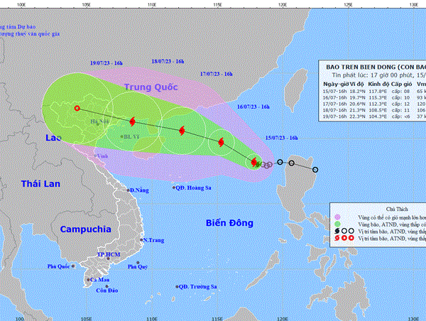 Thông tin mới nhất về cơn bão số 1 trên biển Đông