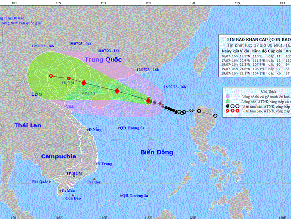 Thủ tướng Chính phủ chỉ đạo tập trung ứng phó với bão số 1 năm 2023