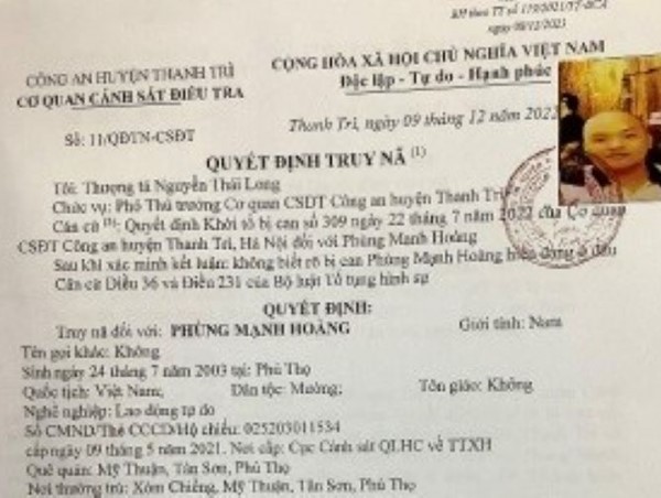 Truy nã đối tượng mang hung khí đánh nhau