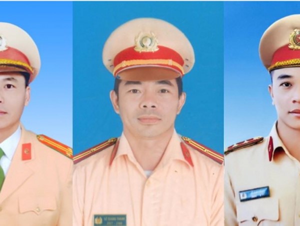 Truy thăng cấp bậc hàm đối với 3 cán bộ, chiến sĩ Công an hy sinh tại Lâm Đồng