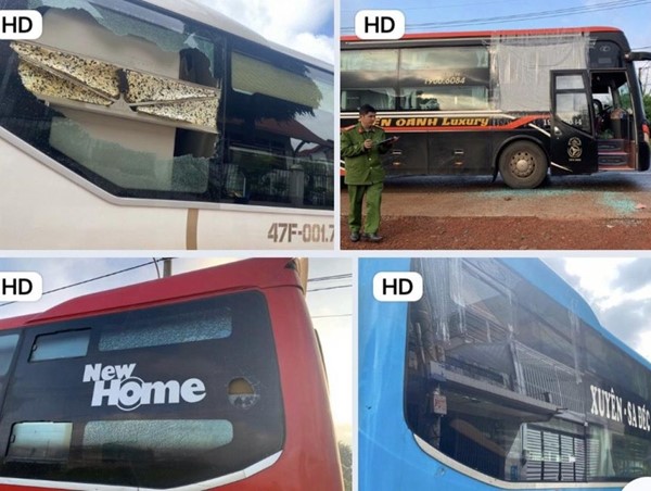 Bắt 2 đối tượng ném đá xe khách trên đường Hồ Chí Minh