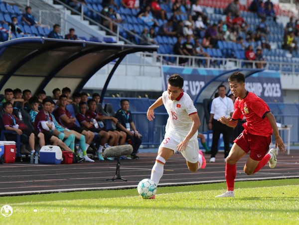 ĐT U23 Việt Nam giành chiến thắng đậm trước U23 Lào