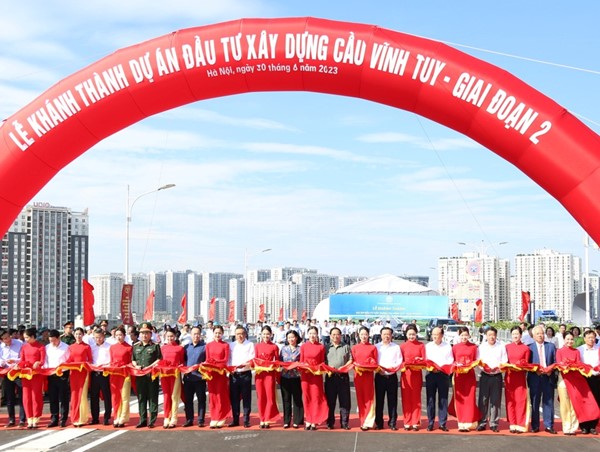 Thông xe cầu Vĩnh Tuy giai đoạn 2: Đồng bộ hạ tầng giao thông Thủ đô