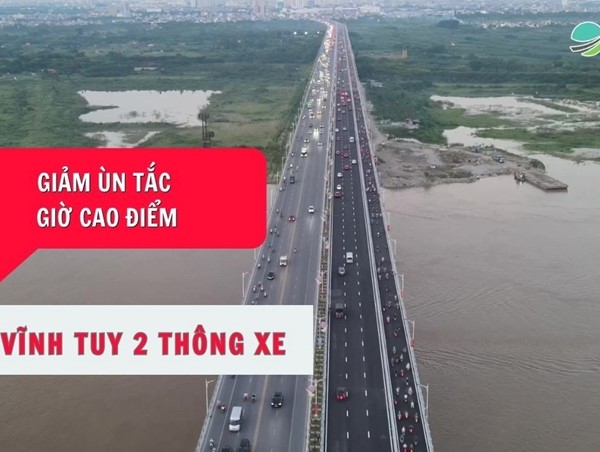 Ngày đầu tiên cầu Vĩnh Tuy 2 thông xe: Giảm ùn tắc giờ cao điểm 