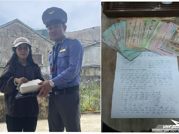 Tổ tàu SE8 trả lại 24 triệu đồng khách bỏ quên trên tàu