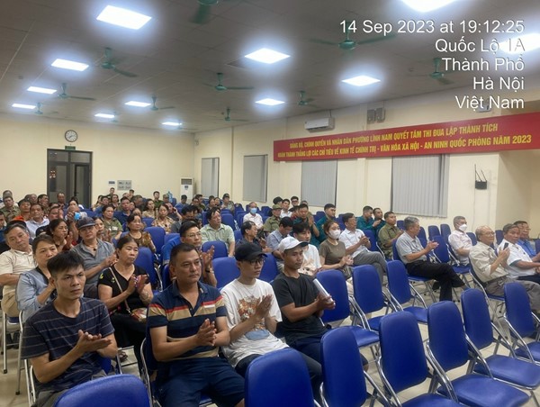  Phường Lĩnh Nam: Diễn tập phương án chữa cháy tại các “Tổ liên gia an toàn PCCC”