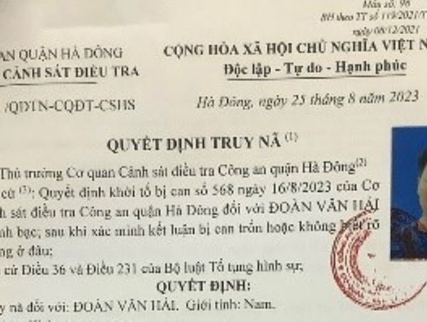 Truy nã đối tượng đánh bạc qua hình thức ghi số lô, số đề