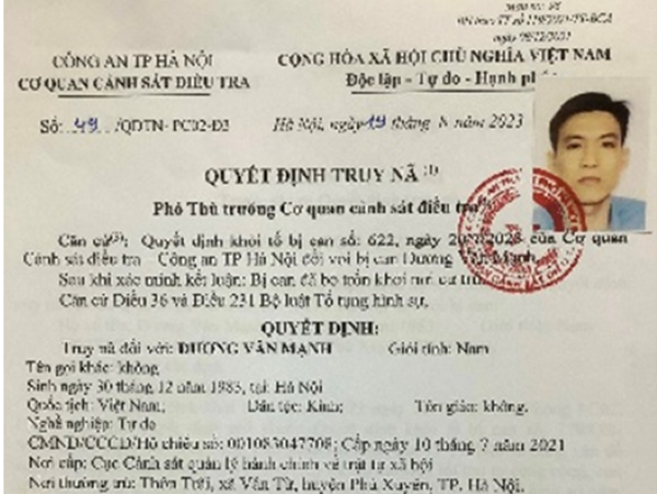 Công an Hà Nội truy nã đối tượng đánh nhau, gây rối trật tự công cộng