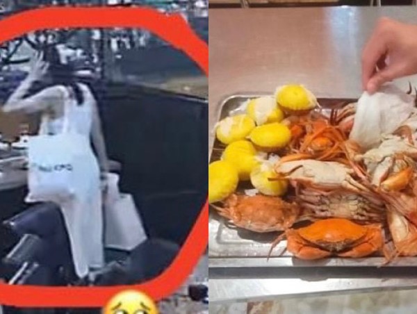 Ăn tối tại nhà hàng buffet, đôi nam nữ có hành động xấu hổ