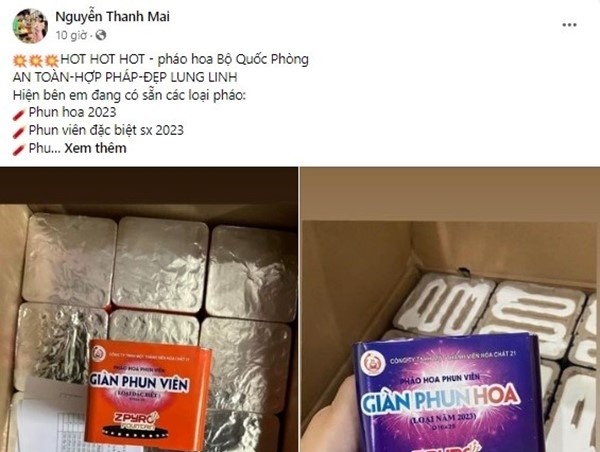 Người dân mua pháo hoa của Bộ Quốc phòng về bán có vi phạm không?