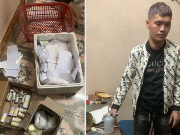 Công an quận Hoàng Mai bắt giữ 1 vụ sản xuất pháo nổ