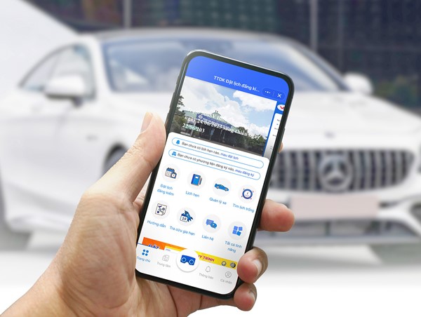 Tự động cảnh báo phạt nguội trên ứng dụng đặt lịch đăng kiểm