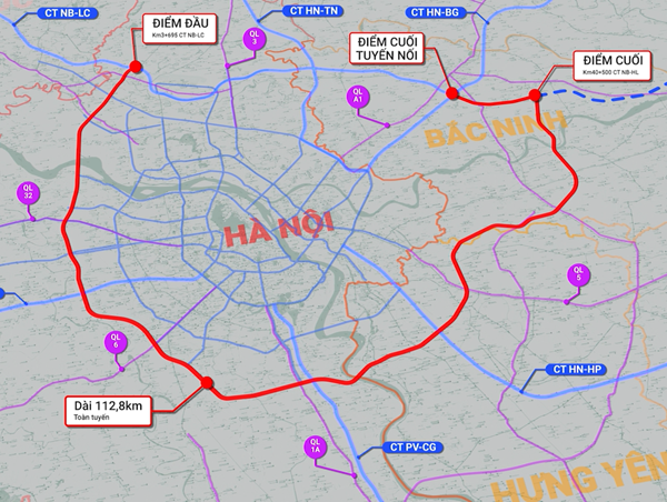 Thống nhất chỉ giới đường đỏ đường Vành đai 4