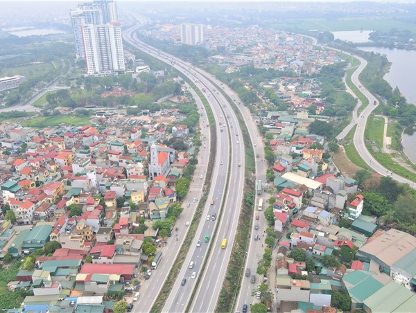 Cận cảnh khu vực chuẩn bị xây dựng đường kết nối Vành đai 3 và cao tốc Pháp Vân - Cầu Giẽ