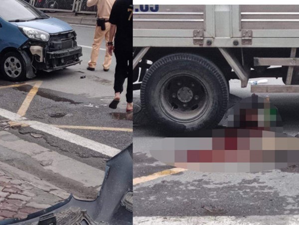 Va chạm với xe con, người đàn ông tử vong dưới bánh xe tải