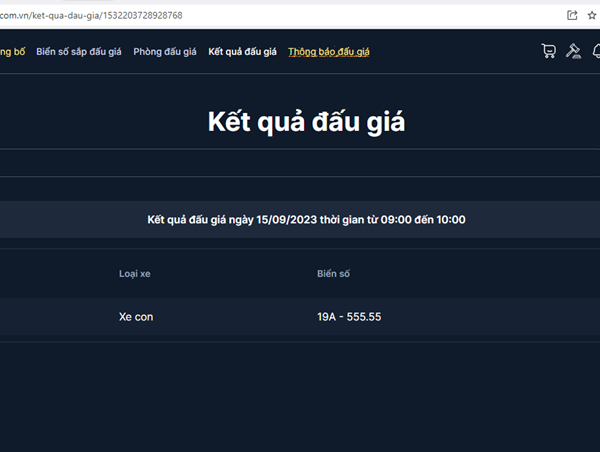 Biển số tỉnh Phú Thọ được đấu giá lên tới gần 2,7 tỷ đồng