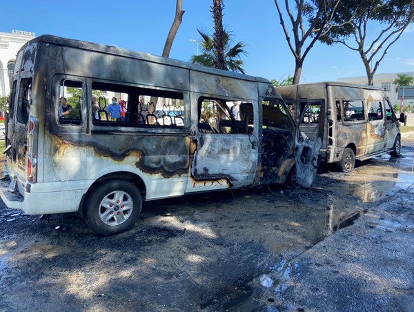 Cháy xe ô tô liên hoàn ở Đà Nẵng