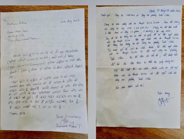 Công an Quảng Ninh trao trả tài sản cho du khách nước ngoài