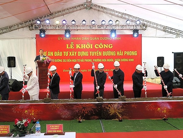 Hải Phòng: Khởi công Dự án đầu tư xây dựng tuyến đường Hải Phong 
