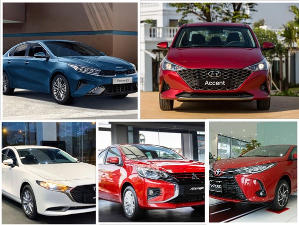 Top 5 xe sedan bán chạy trong tháng 11: Vios trở lại ngôi đầu