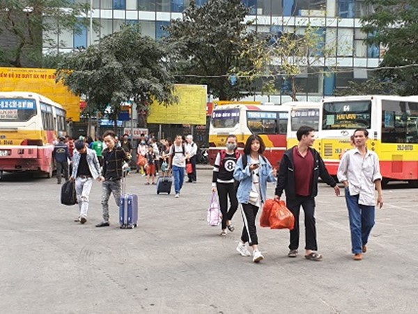 Hà Nội: Bến xe thưa vắng, giao thông ổn định ngày cuối kỳ nghỉ Tết Nguyên đán 2019