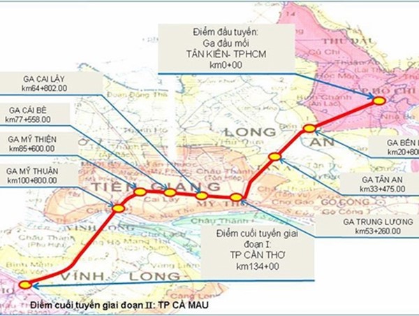 Bộ GTVT yêu cầu điều chỉnh quy hoạch dự án tuyến đường sắt TP Hồ Chí Minh - Cần Thơ