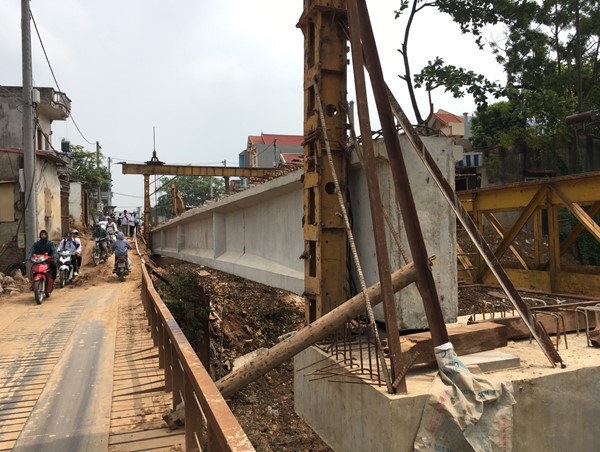 Huyện Chương Mỹ: Cầu Hạ Dục sẽ hoàn thành vào cuối năm 2019