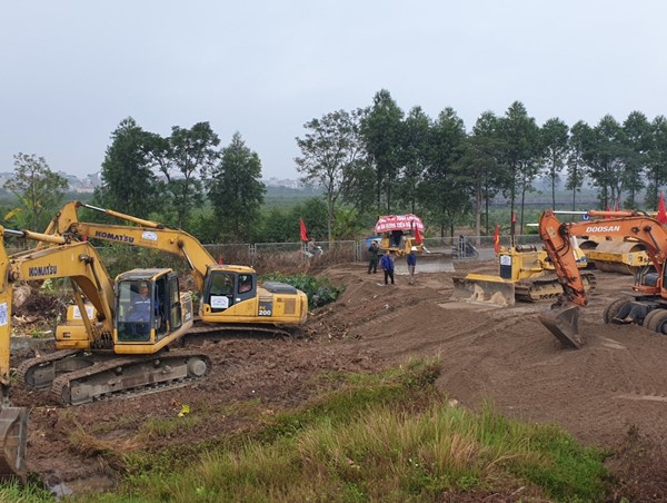 Khởi công dự án nút giao đường Vành đai 3 với cao tốc Hà Nội - Hải Phòng  ​