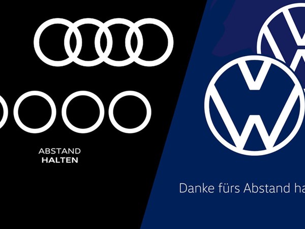 Audi, Volkswagen biến tấu logo nhằm chung tay chống dịch Covid-19