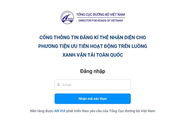 Hướng dẫn đăng ký thẻ nhận diện phương tiện trên “luồng xanh” vận tải