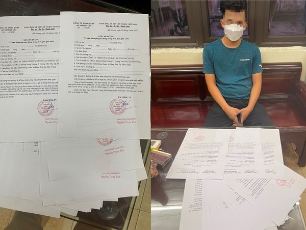Phát hiện 18 giấy đi đường do Công ty bảo vệ an ninh 24 giờ cấp khống