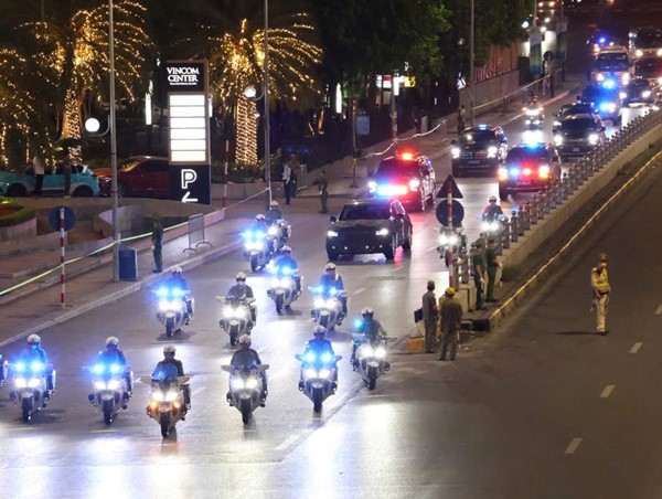 Công an Hà Hội diễn tập đón đoàn khách quốc tế