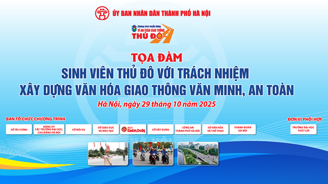TRỰC TIẾP: Sinh viên Thủ đô với trách nhiệm xây dựng văn hóa giao thông văn minh, an toàn