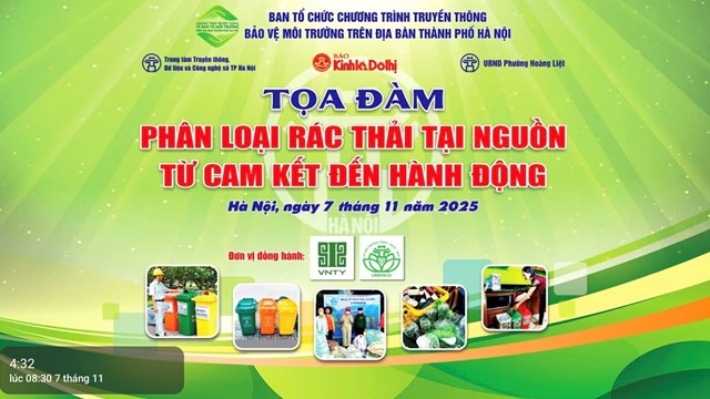 TRỰC TIẾP: Tọa đàm trực tuyến “Phân loại rác thải tại nguồn – Từ cam kết đến hành động"
