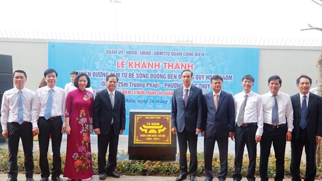 Quận Long Biên khánh thành tuyến đường 25m Trường Pháp