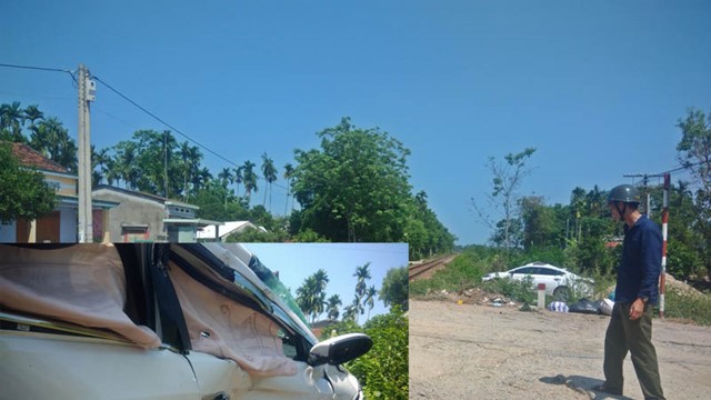 Tàu hỏa tông ô tô văng xa gần 10m, 3 người nhập viện cấp cứu