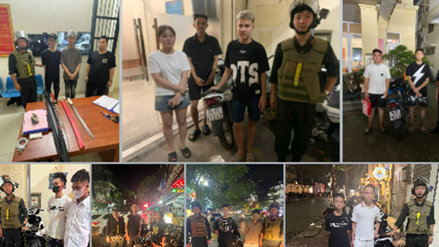 Cảnh sát cơ động Hải Phòng xử lý 7 “quái xế” đầu trần lượn phố trong đêm