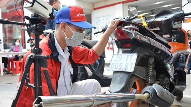Kiểm định khí thải xe mô tô, xe gắn máy chưa thực hiện từ ngày 1/1/2025