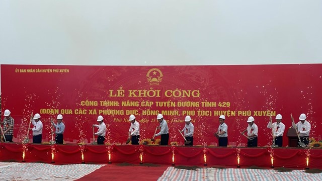 Khởi công dự án nâng cấp đường 429 đoạn qua huyện Phú Xuyên