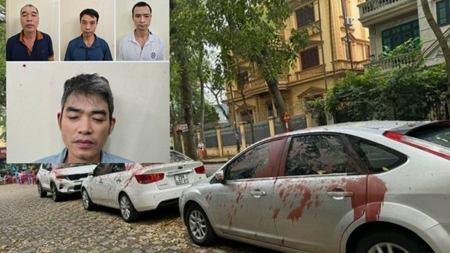 Thông tin mới nhất vụ ô tô bị tạt sơn ở Định Công, quận Hoàng Mai