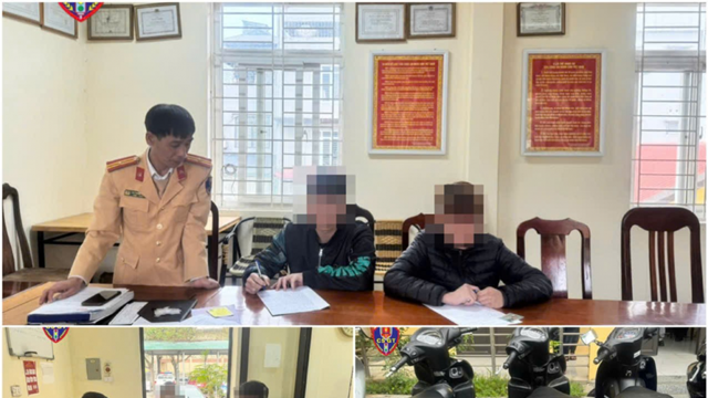 Xử lý nhóm thanh niên đi xe máy lạng lách, đánh võng trên cầu Nhật Tân